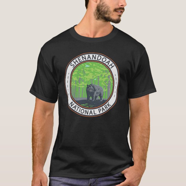 Camiseta Parque nacional Shenandoah Círculo de Oso Negro (Anverso)