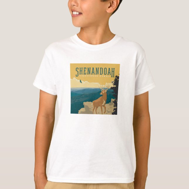 Camiseta Parque nacional Shenandoah | Deer (Anverso)