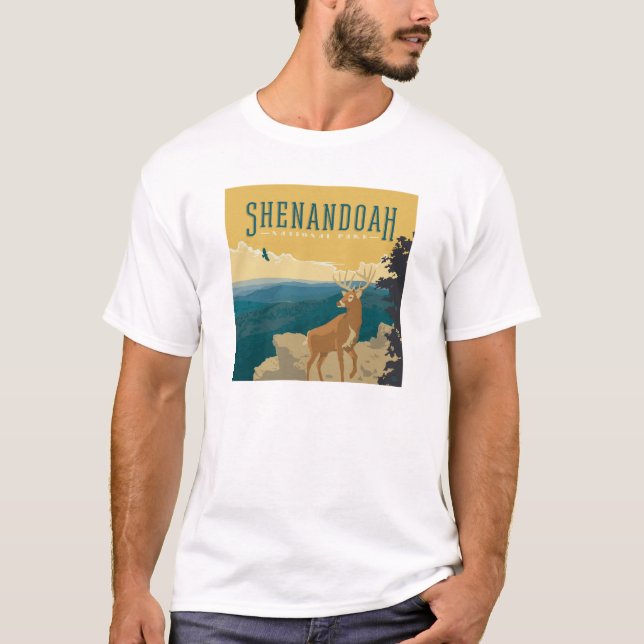 Camiseta Parque nacional Shenandoah | Deer (Anverso)