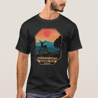 Parque nacional Shenandoah Deer Minimal Retro Embl