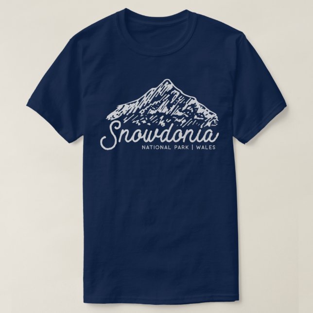 Camiseta Parque nacional Snowdonia Gales Reino Unido (Diseño del anverso)