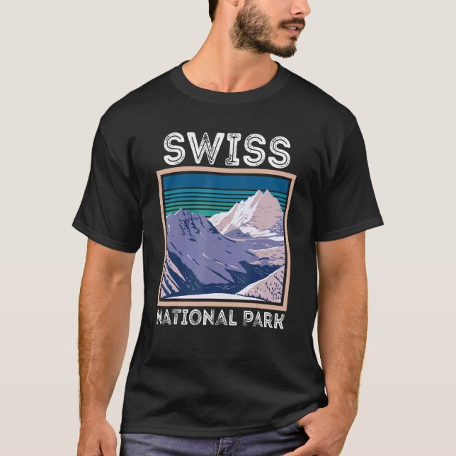 Camiseta Parque nacional Souvenir Alpes suizos Suiza Moun (Anverso)