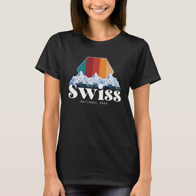 Camiseta Parque nacional suizo Senderismo Suiza Souvenir Mo (Anverso)