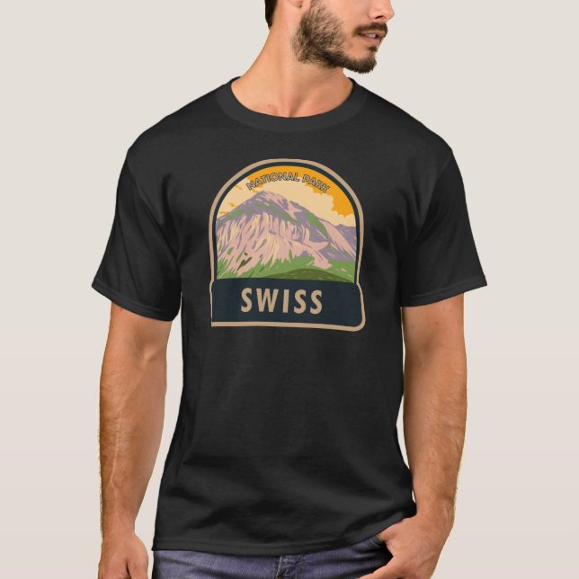 Camiseta Parque nacional suizo Suiza Vintage (Anverso)