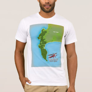 Camiseta Parque Nacional Table Mountain Sudáfrica mapa