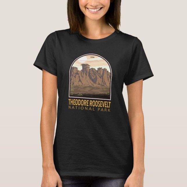 Camiseta Parque nacional Teodore Roosevelt Emblem Vintage (Anverso)