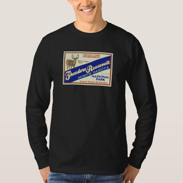 Camiseta Parque Nacional Theodore Roosevelt (ciervo) (Anverso)