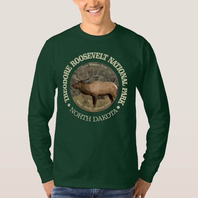 Camiseta Parque nacional Theodore Roosevelt (elk) (Anverso)
