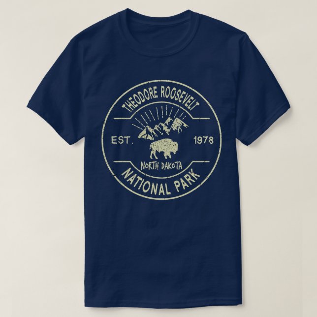 Camiseta Parque nacional Theodore Roosevelt North Dakota Hi (Diseño del anverso)