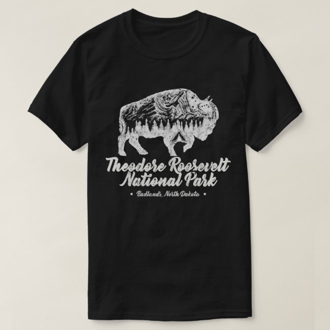 Camiseta Parque nacional Theodore Roosevelt Parque nacional (Diseño del anverso)