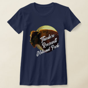 Camiseta Parque nacional Theodore Roosevelt y Búfalo