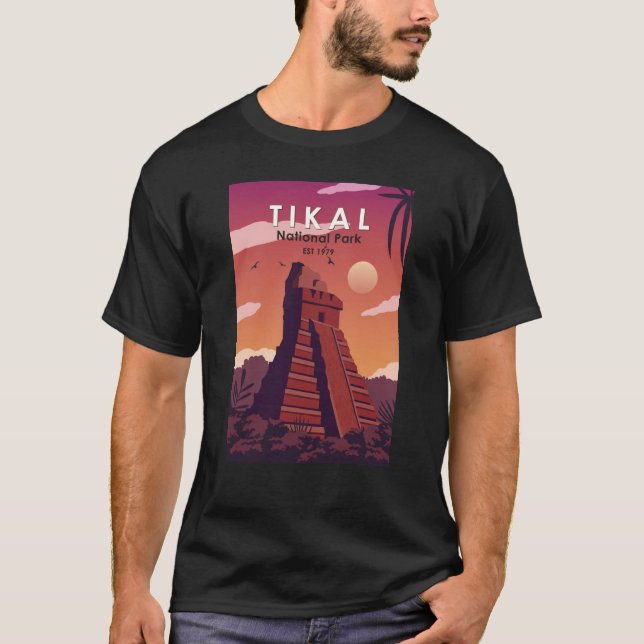 Camiseta Parque nacional Tikal Guatemala Vintage (Anverso)
