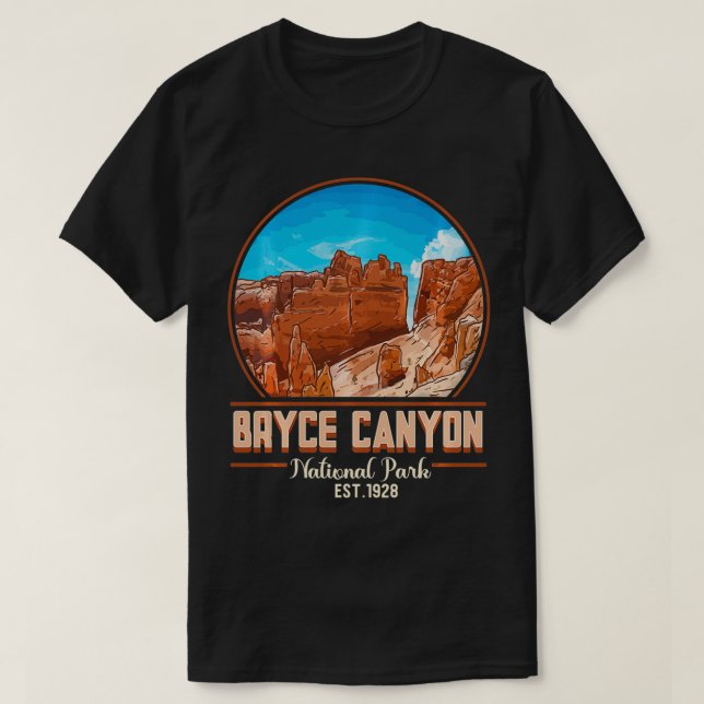Camiseta Parque nacional Utah Tshirt Bryce Canyon National  (Diseño del anverso)