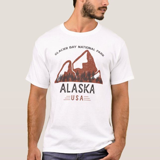 Camiseta Parque nacional Vintage Glacier Bay (Anverso)