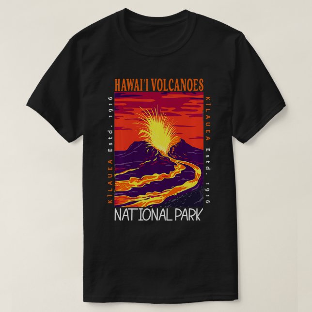 Camiseta Parque nacional Volcanes Hawái Parque Nacional Kil (Diseño del anverso)