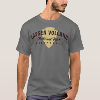 Camiseta Parque Nacional Volcánico de Lassen Arqueado Texto