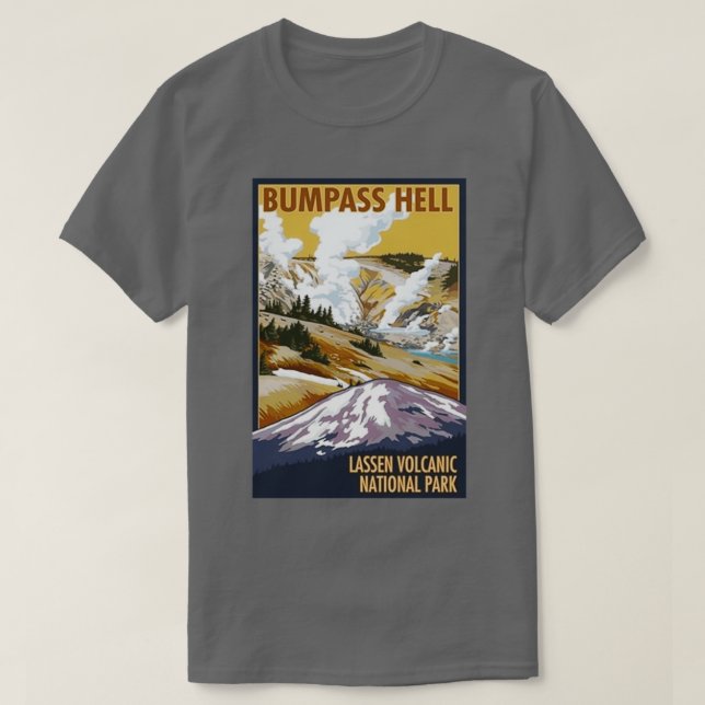 Camiseta Parque nacional volcánico de Lassen Bumpass Hell T (Diseño del anverso)