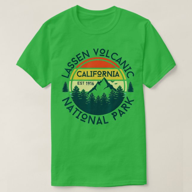 Camiseta Parque nacional volcánico de Lassen California Nat (Diseño del anverso)