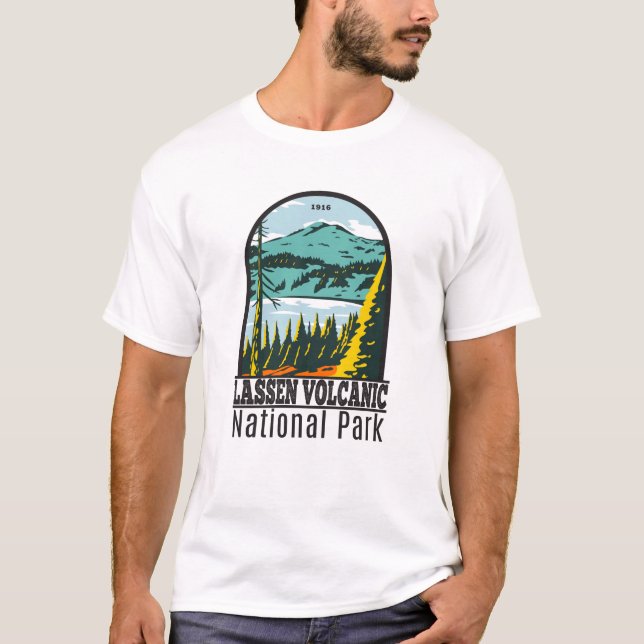 Camiseta Parque nacional volcánico de Lassen, California Vi (Anverso)