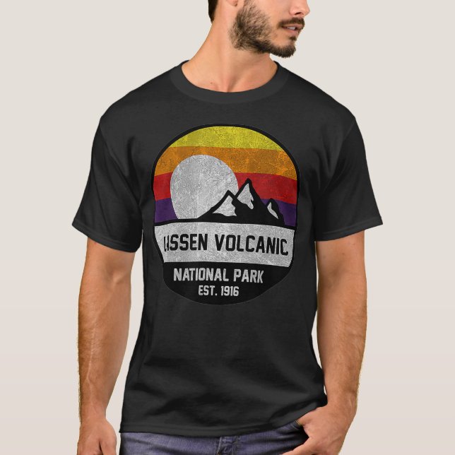 Camiseta Parque nacional volcánico de Lassen, diseño de mon (Anverso)