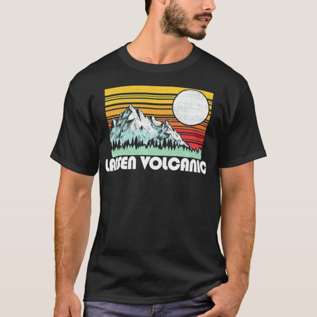 Camiseta Parque nacional volcánico de Lassen Montañas Sun R (Anverso)