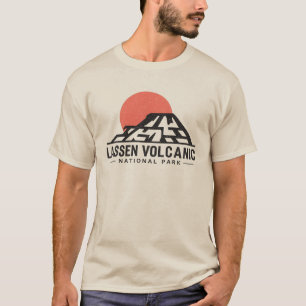 Camiseta Parque nacional volcánico de Lassen Sol rojo mínim