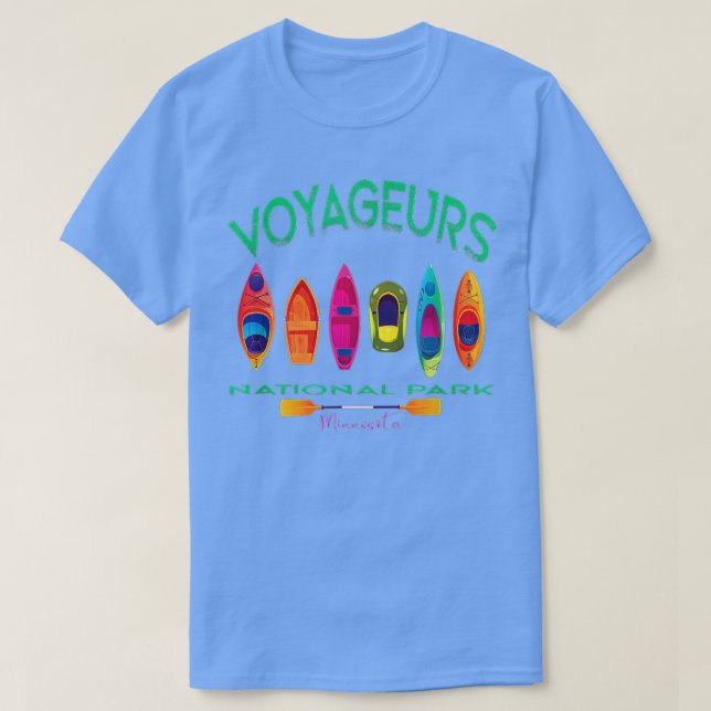 Camiseta Parque nacional Voyageurs Minnesota Kayaking Souve (Diseño del anverso)
