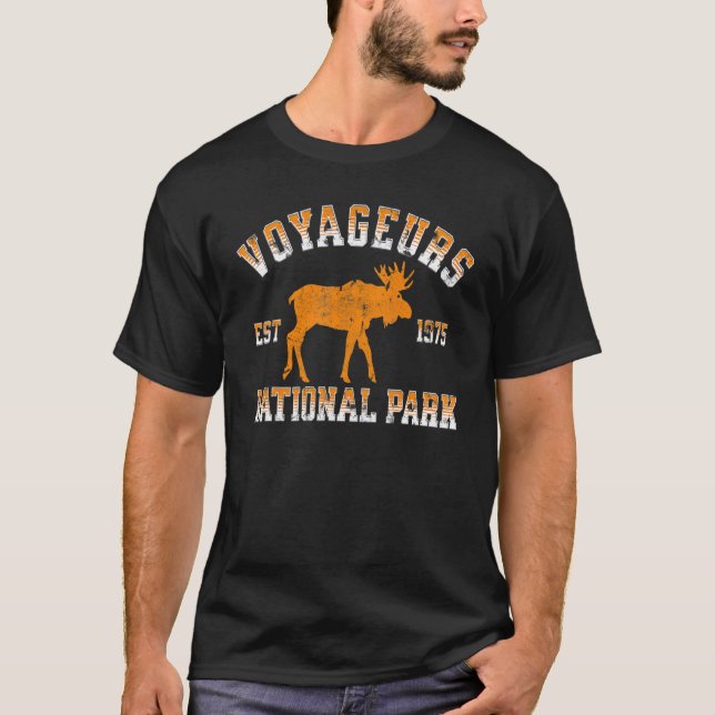 Camiseta Parque nacional Voyageurs Minnesota Moose al aire  (Anverso)