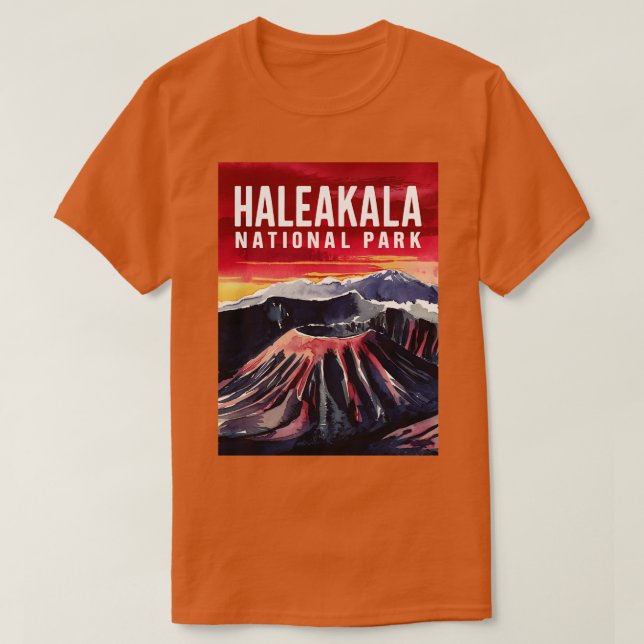 Camiseta Parque nacional Watercolor Haleakala - TShirt (Diseño del anverso)