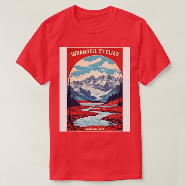 Camiseta Parque nacional Wrangell St Elias Alaska USA Vinta (Diseño del anverso)