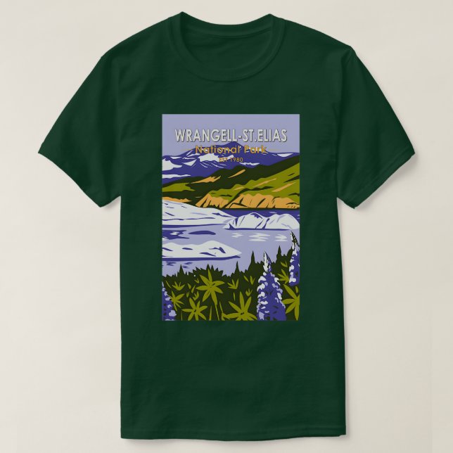 Camiseta Parque nacional Wrangell St Elias Lago Nizina Alas (Diseño del anverso)