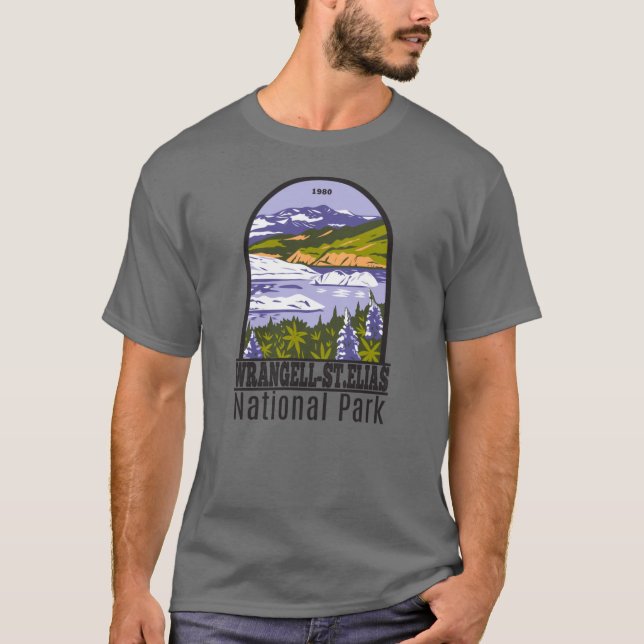 Camiseta Parque nacional Wrangell St Elias Lago Nizina Alas (Anverso)
