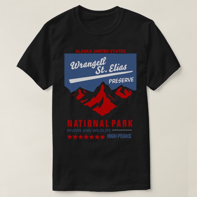 Camiseta Parque nacional WrangellSt Elias TShirt 2 (Diseño del anverso)
