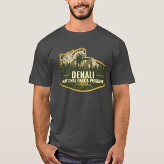 Camiseta Parque Nacional y Reserva Denali Alaska Retro Malo