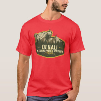 Camiseta Parque Nacional y Reserva Denali Alaska Retro Malo