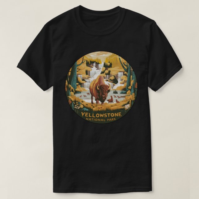 Camiseta Parque nacional Yellowstone (Diseño del anverso)