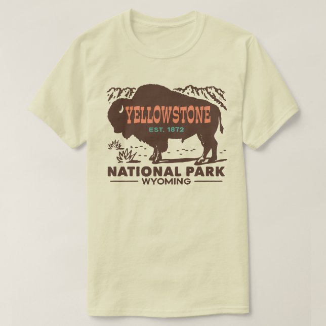 Camiseta Parque nacional Yellowstone (Diseño del anverso)