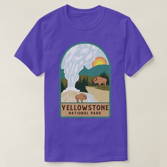 Camiseta Parque nacional Yellowstone (Diseño del anverso)