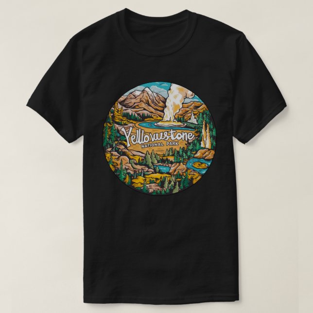 Camiseta Parque nacional Yellowstone (Diseño del anverso)
