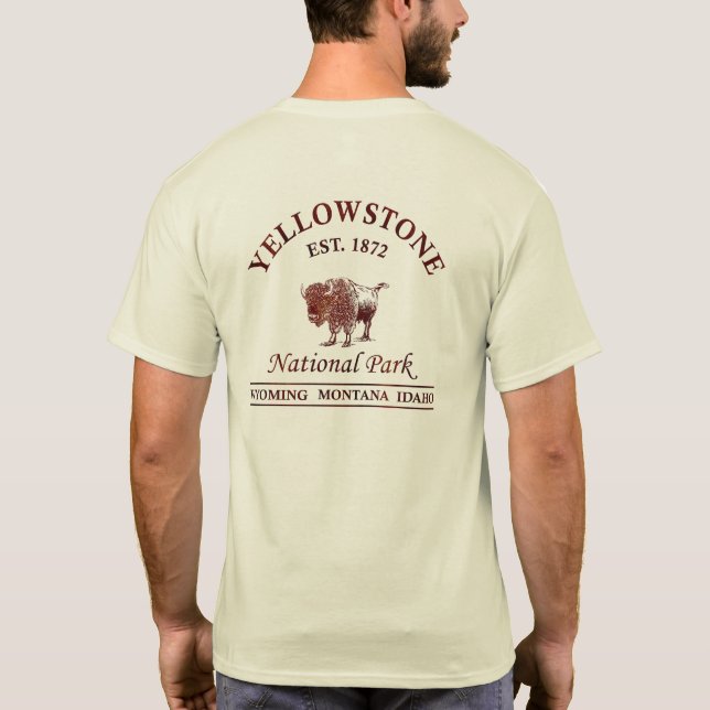 Camiseta Parque nacional Yellowstone (Reverso)
