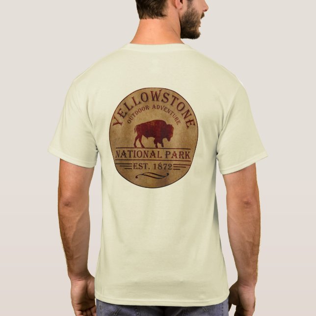 Camiseta Parque nacional Yellowstone (Reverso)