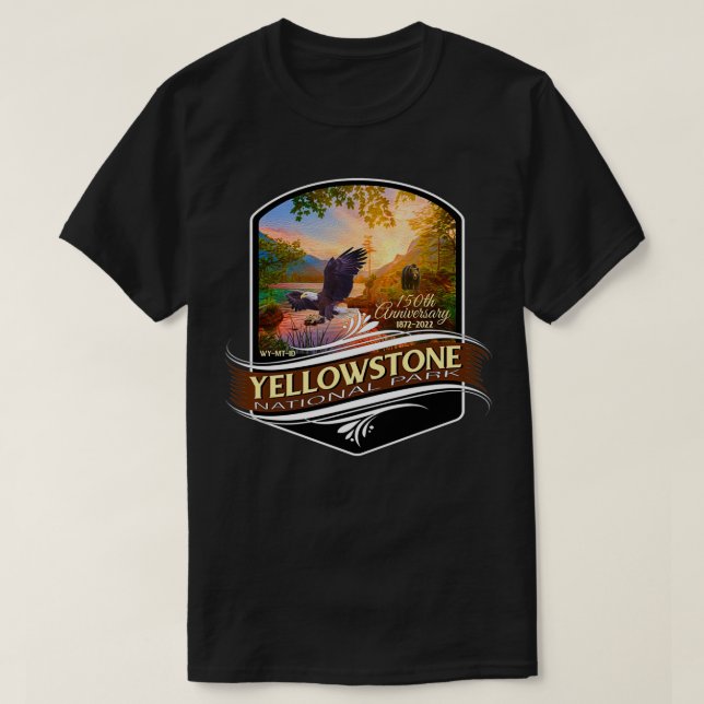 Camiseta Parque nacional Yellowstone 150º aniversario Comem (Diseño del anverso)