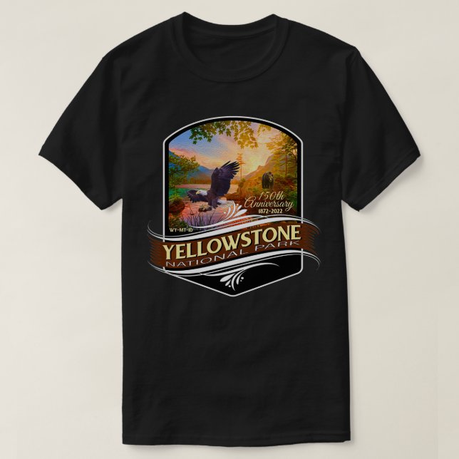 Camiseta Parque nacional Yellowstone 150º aniversario Comem (Diseño del anverso)