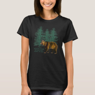 Camiseta Parque Nacional Yellowstone 150 Años Árboles de Os