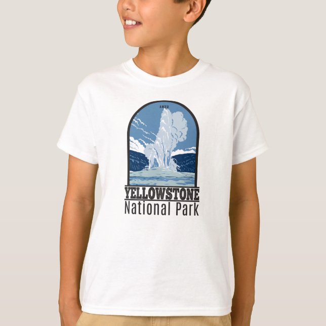 Camiseta Parque nacional Yellowstone Antigua cosecha fiel (Anverso)