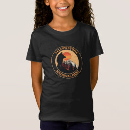 Camiseta Parque nacional Yellowstone, Arte de Lobo Sunset,