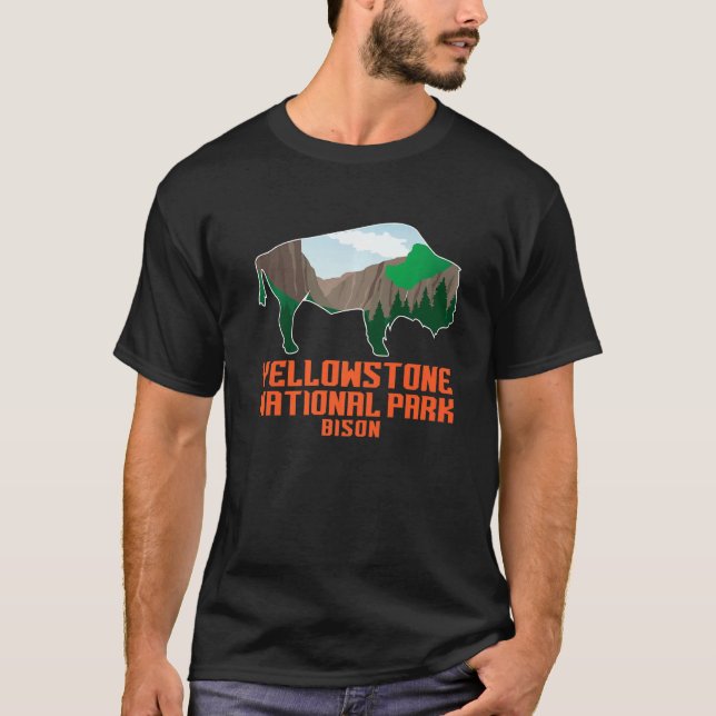 Camiseta Parque nacional Yellowstone Bison Yellowstone (Anverso)