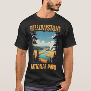 Camiseta Parque Nacional Yellowstone Camping De Senderismo