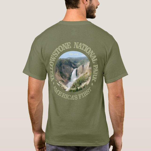Camiseta Parque nacional Yellowstone (Cataratas) (Reverso)