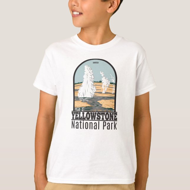 Camiseta Parque nacional Yellowstone Cuenca Norris Geyser (Anverso)